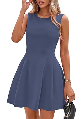 PRETTYGARDEN Summer Dresses for Women 2025 Elegant Classy A Line Business Casual Work Graduation Cocktail Short Dress