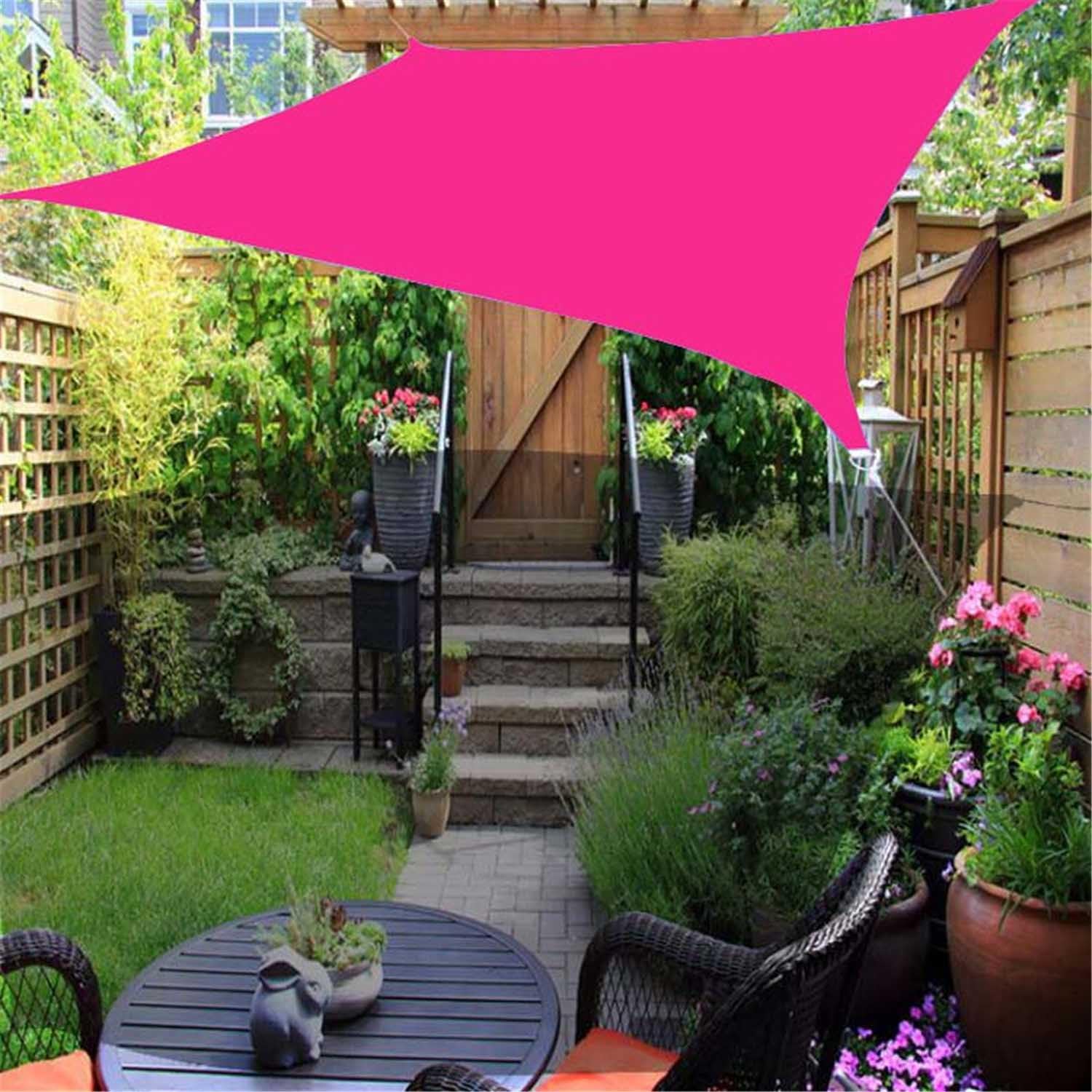 Sonnensegel 2x2 Wasserdicht, UV Schutz und Sonnenschutz, Sonnensegel für Balkon mit Befestigung Set, Sonnensegel Rechteckig für Terrasse, Garten und Wohnwagen, in vielen Farben,Rosa