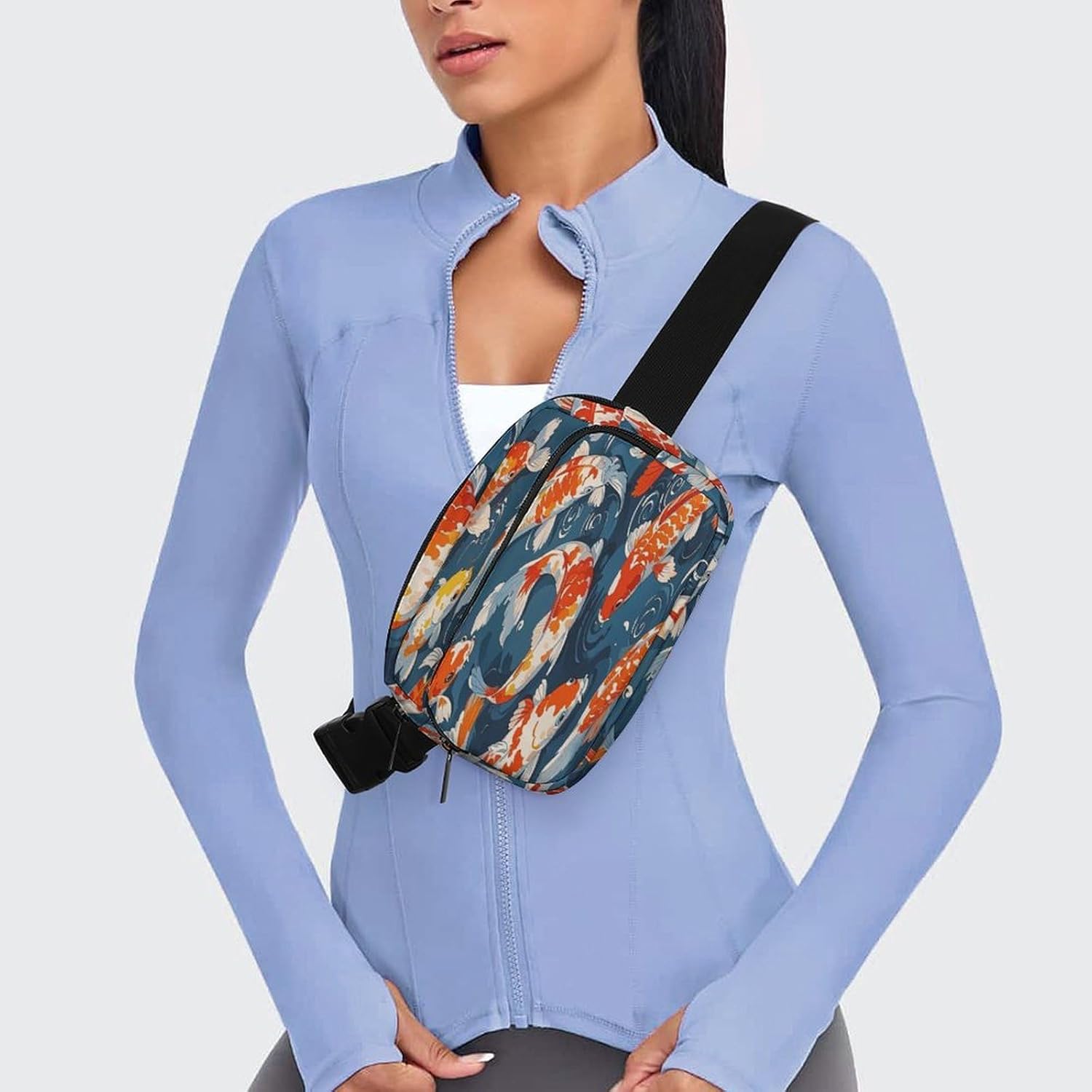 Many Fish Fanny Pack Belt Bag with Adjustable Strap Fashion Waist Bag for Outdoor Sports Hiking