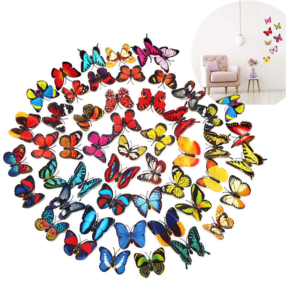 Buy 3D Butterfly Wall Stickers Decals Appliques Wall Decorations for