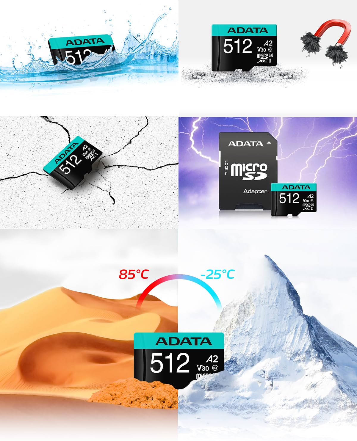 ADATA Premier Pro - Tarjeta de Memoria microSDXC/SDHC UHS-I U3 (Clase 10(V30S), Color Negro