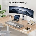 HUANUO Support de moniteur double pour écrans 13-30 pouces 22lbs Par bras 75x75mm & 100x100mm VESA | C-Clamp & Mont Grommet , y compris la gestion des câbles & USB Appui