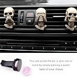 3 PCS Skull Car Air Freshener Vent Clips, Cool Goth Auto Air Freshener Cute Skeleton Dashboard Accessories, Skeleton Air Conditioner Vent Clips Interior Decor for Men Women