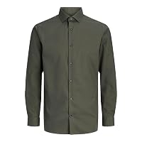 JACK & JONES Camicia Formale Slim Fit Verde XX_l