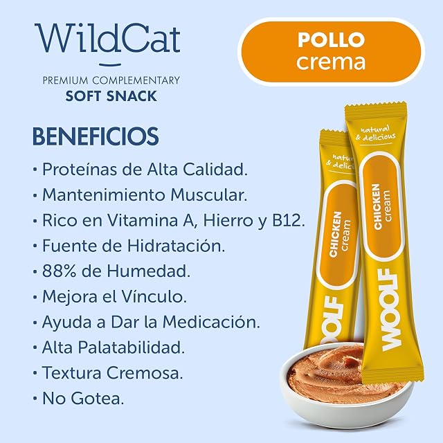 Foto 4 de 7 de Snack Líquido para Gatos Sin Cereales con Pollo Natural - Textura Cremosa, Topping Hidratante para Gato