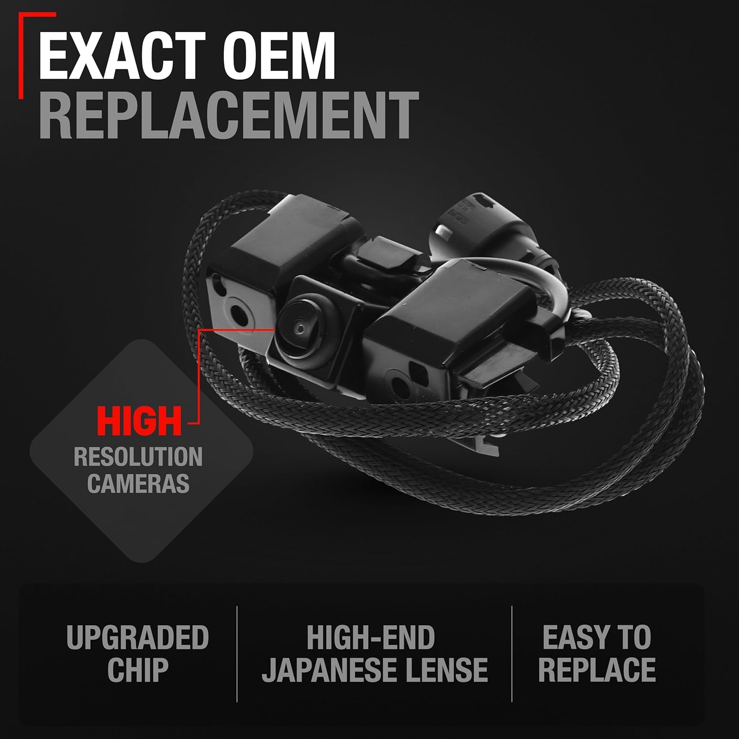 T1A Rear View Backup Camera - Compatible with 2014-2015 Chevrolet Silverado; 07-21 Colorado; 14-15 GMC Sierra, 15-22 Canyon - Reverse Park Assist Camera Replacement - OEM 23306741, 590-082