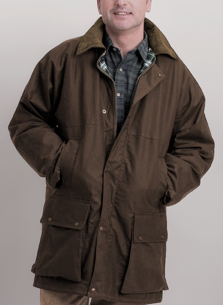 Brown Quilted Rain Coat - Men's & Women's Outdoor Enthusiasts - Large, UK Size