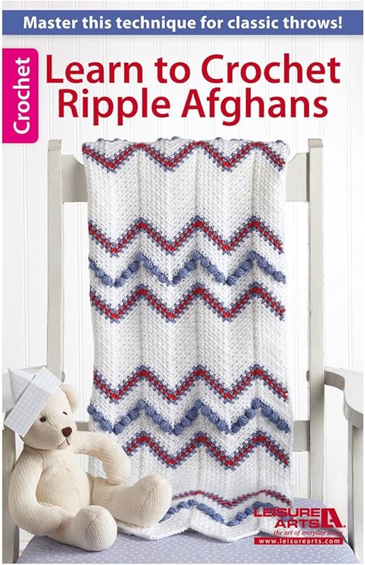 Leisure Arts Learn to Crochet Ripple Afghans Book