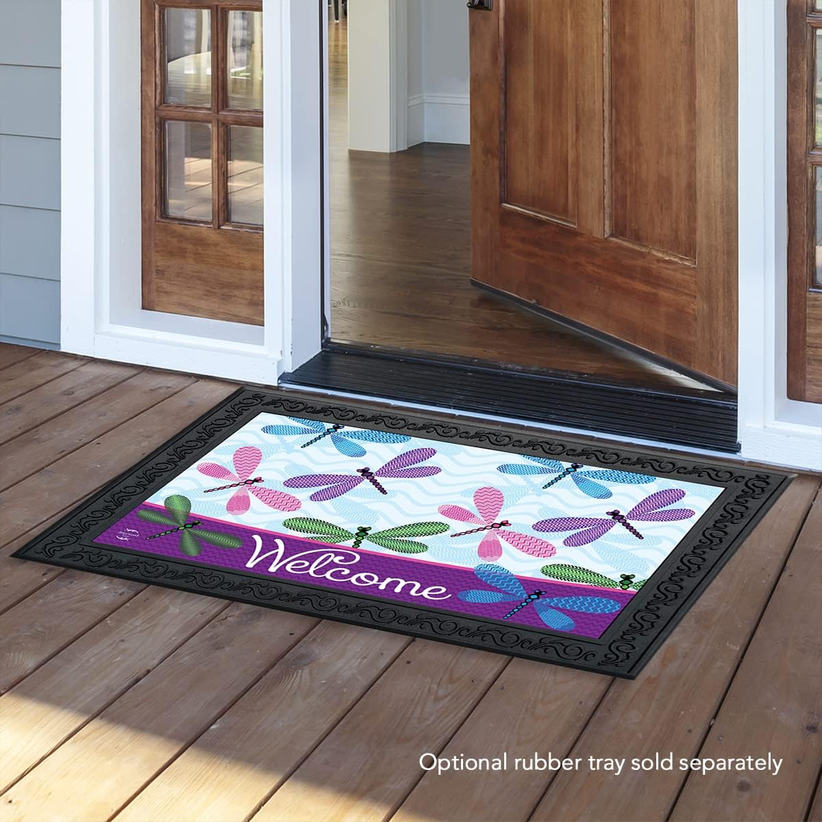 Briarwood Lane Welcome Dragonflies Spring Doormat Everyday Indoor Outdoor 30 x 18