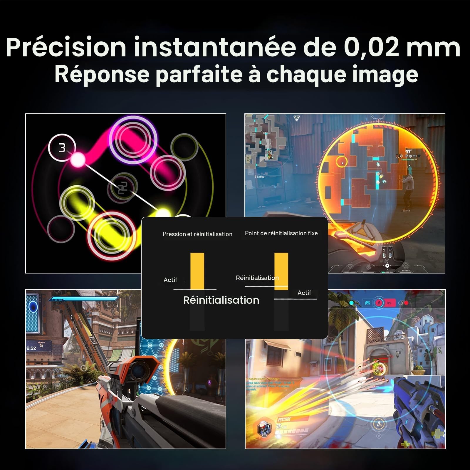 FOXMM WIN60 HE Clavier 8000Hz Rapid Trigger, Précision RT de 0,02 mm, Clavier Gamer Filaire 60% avec Interrupteur Magnétique, Actionnement Réglable, SOCD et Snap Tap, Hot Swap, Noir