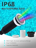 Vista 5 de AC12V - Luz LED RGB de 1.5 pulgadas que cambia de color para piscinas enterradas, cable de 100 pies, compatible con Pentair GloBrite, accesorios