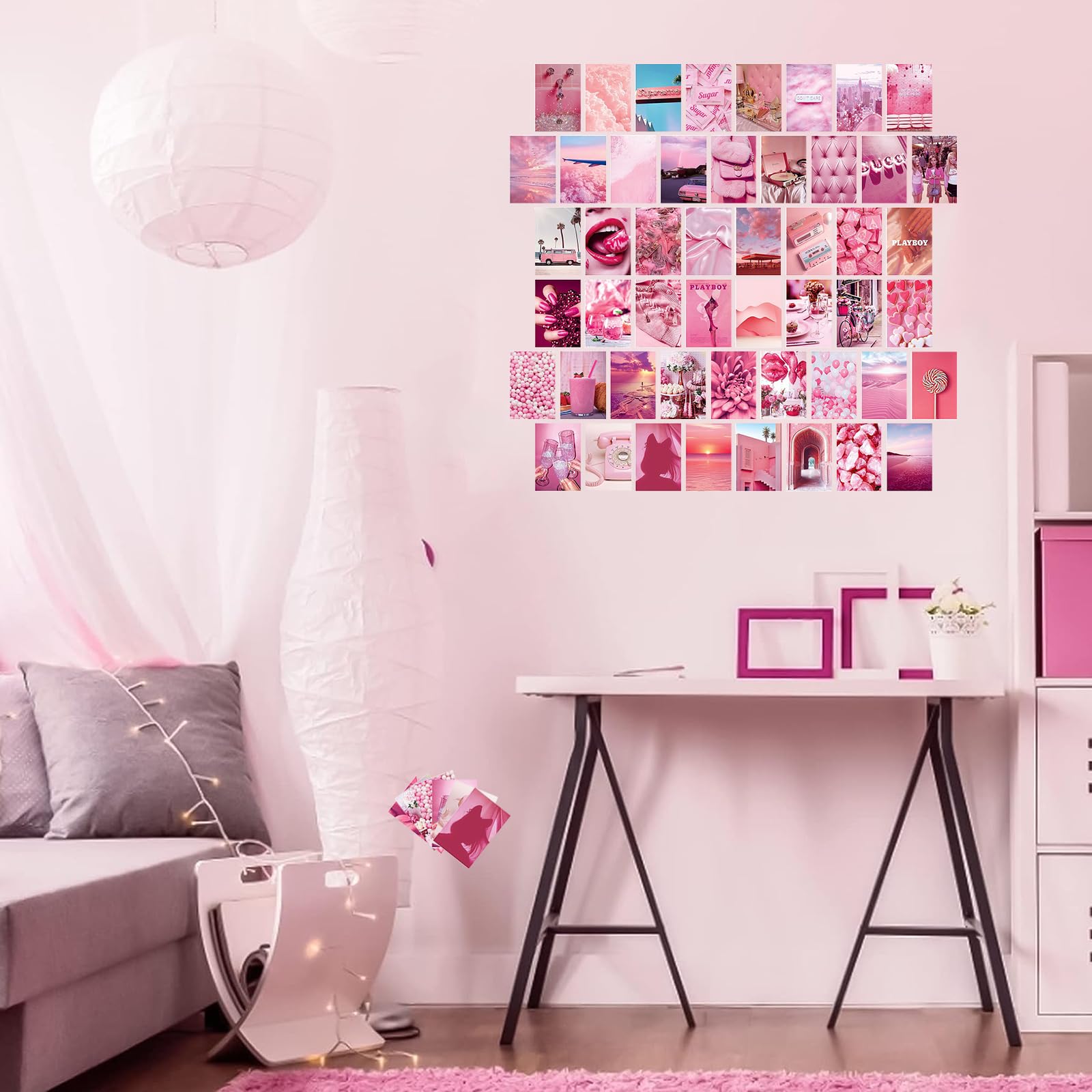 Kit De 50 Cartes Postales Vintage Pour Collage Mural - 10x15 Cm - Décoration Chambre, Dortoir, Bureau - Motifs Rétro, Papier Mat