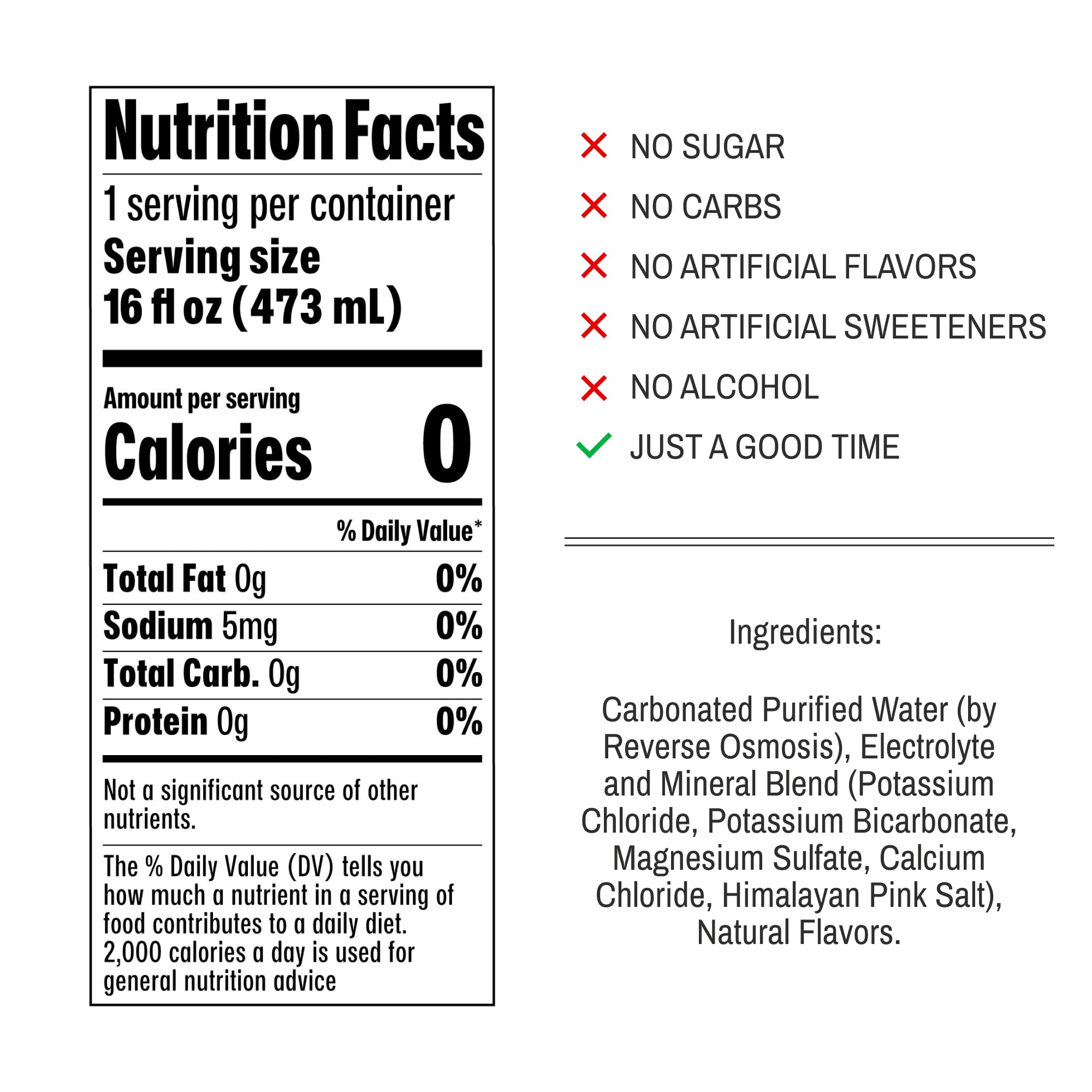 Not Beer American Sparkling Water, Red White & Blue, 99.9% Pure, Mineral & Electrolyte Blend, Carbonated Soda Water, Made in America, 16 Oz Tallboy Cans, 8 Pack