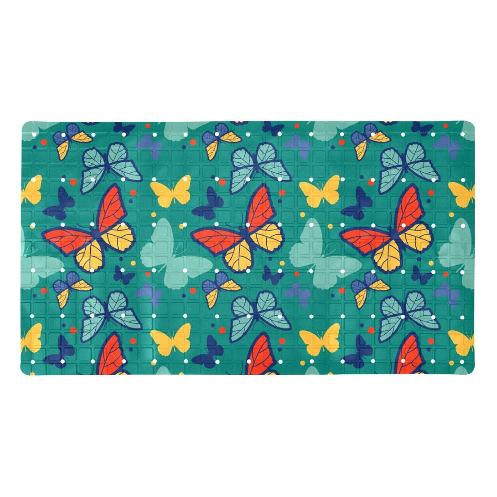 Tapis de baignoire avec ventouses anti-glisse style rétro