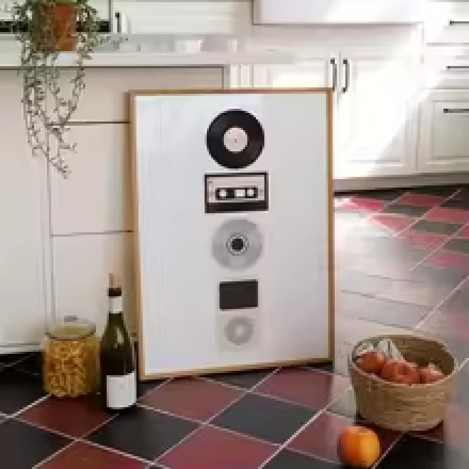 HIPWST Vintage płyta winylowa plakat druk na płótnie obraz muzyka ewolucja płótno sztuka ścienna gabinet muzyka pokój dekoracja 80 x 120 cm bez ramy