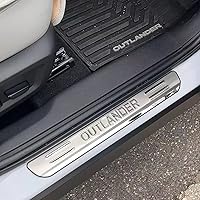 Vista 1 de Accesorios de protección contra rasguños para umbral de puerta de coche para Mitsubishi Outlander 2025 2023 2013-2022, placa de protección