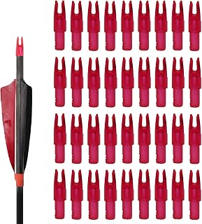 36 Pack Arrow Nocks ID 6.20mm/.244inch Insert Tails for Archery Hunting Target Shooting
