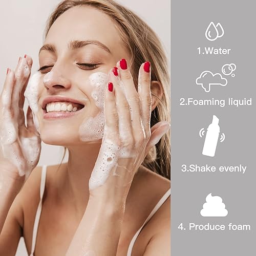 Miniatura 5 de Owlyee Botella de espuma de 2 onzas, dispensador de bomba de espuma de viaje vacía para jabón de manos, limpiador de pestañas, champú (3 unidades,
