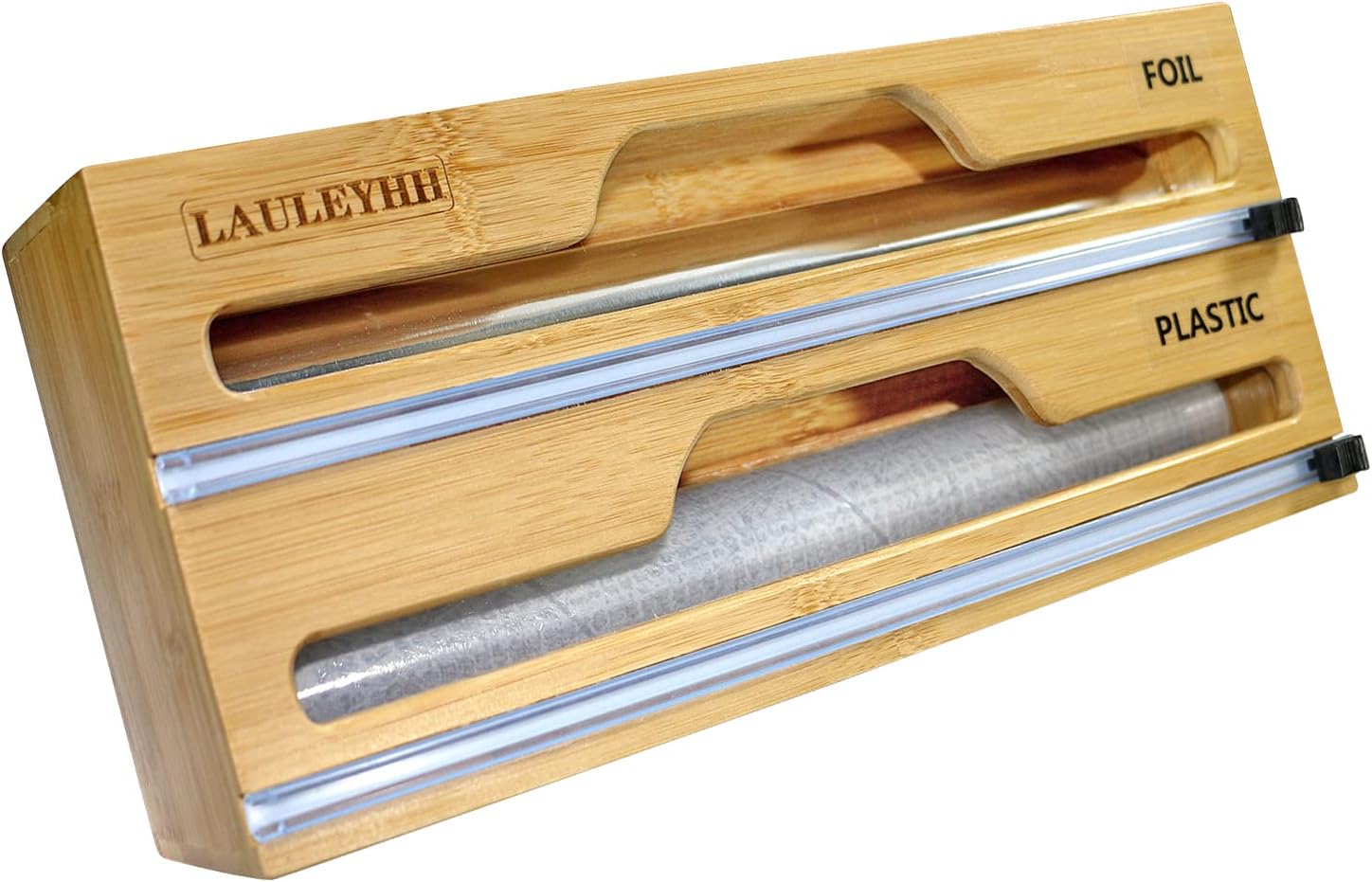 LAULEYHH Foil and Plastic Wrap Organizer, Upgraded 2 in 1