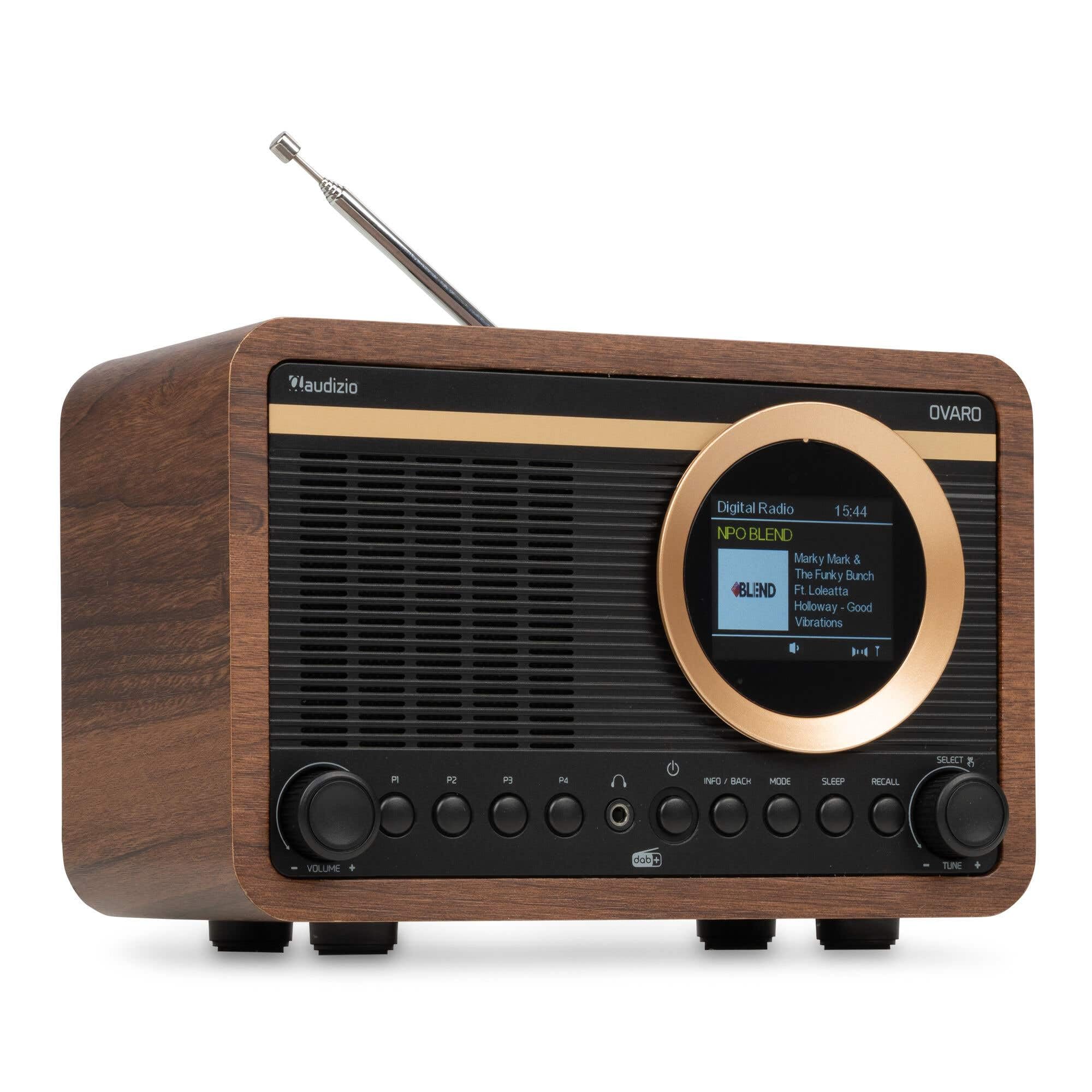 Audizio Ovaro Radio Dab+ Rétro Bluetooth FM Bois Noyer