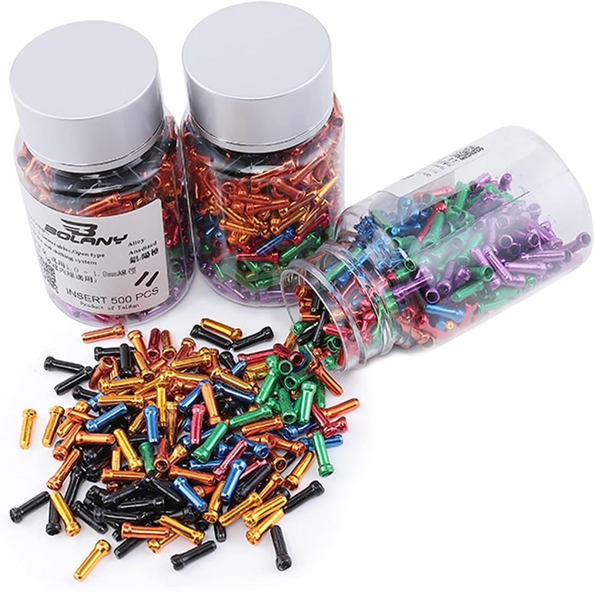 Bike Cable End Caps 50 pcs/lot Bicycle Derailleur Shift Wire Ferrules Brake Inner Tips Crimps Aluminum Alloy(Mixed Colors)