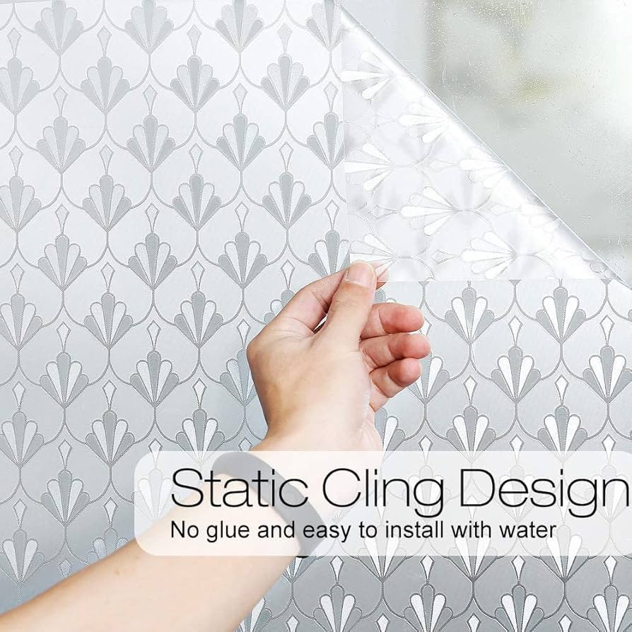 Rabbitgoo Window Film Privacy, Frosted Window Film Static Cling 60 X