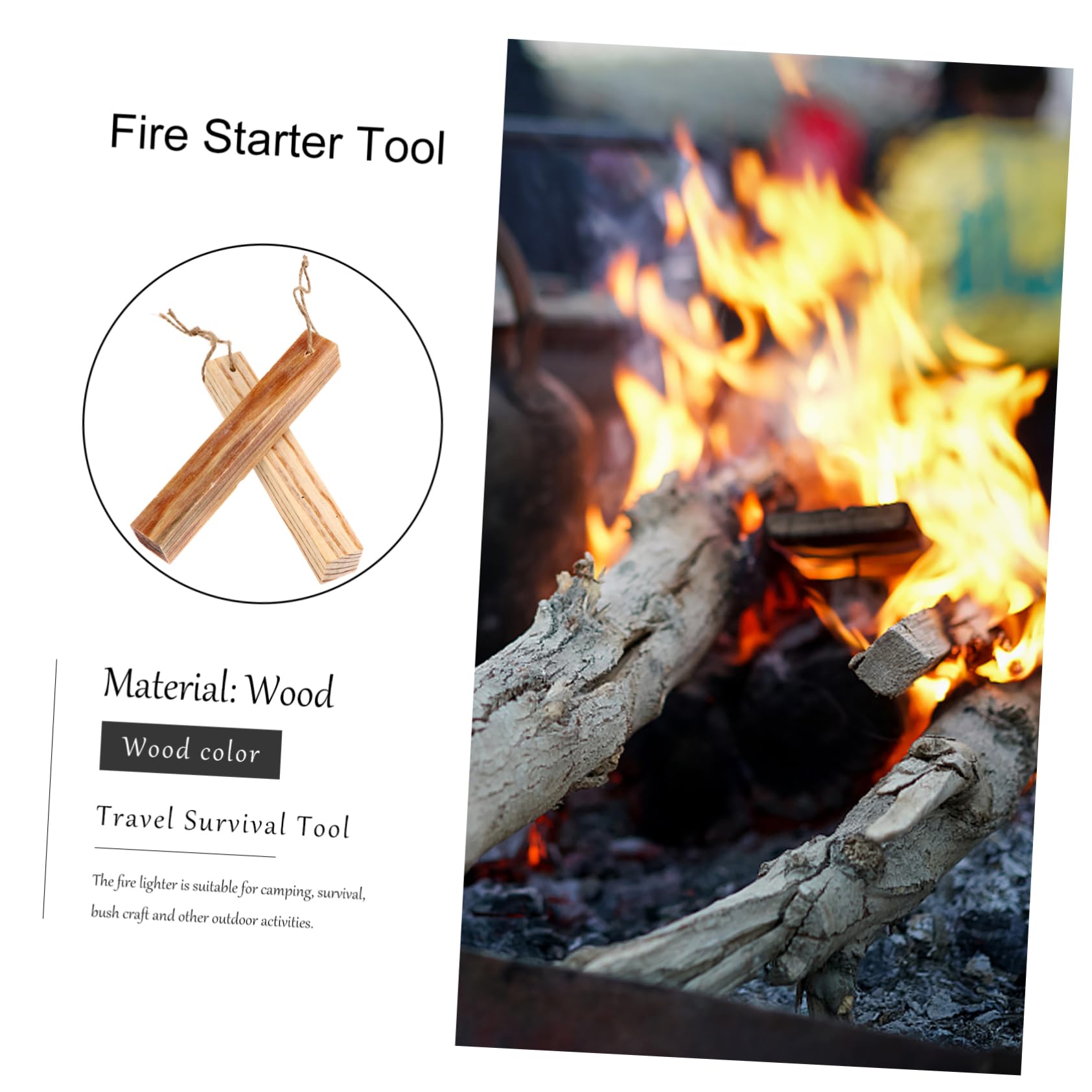Mipcase 6pièces Kit De Démarrage De Feu pour Camping Allume-feu De Survie De Pin pour Activités De Plein Air Aux Intempéries