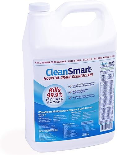 CleanSmart - Desinfectante de grado hospitalario, mata el 99,9% de los virus y bacterias, tecnología de ácido hipocloroso, certificado por la EPA, 1