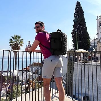 Cabin Max Metz Stowaway 20L Travel Bag 16x10x8inch (40x25x20cm) - Mini Backpack/Weekender Bag Ideal Underseat Carry on Luggage (Black)