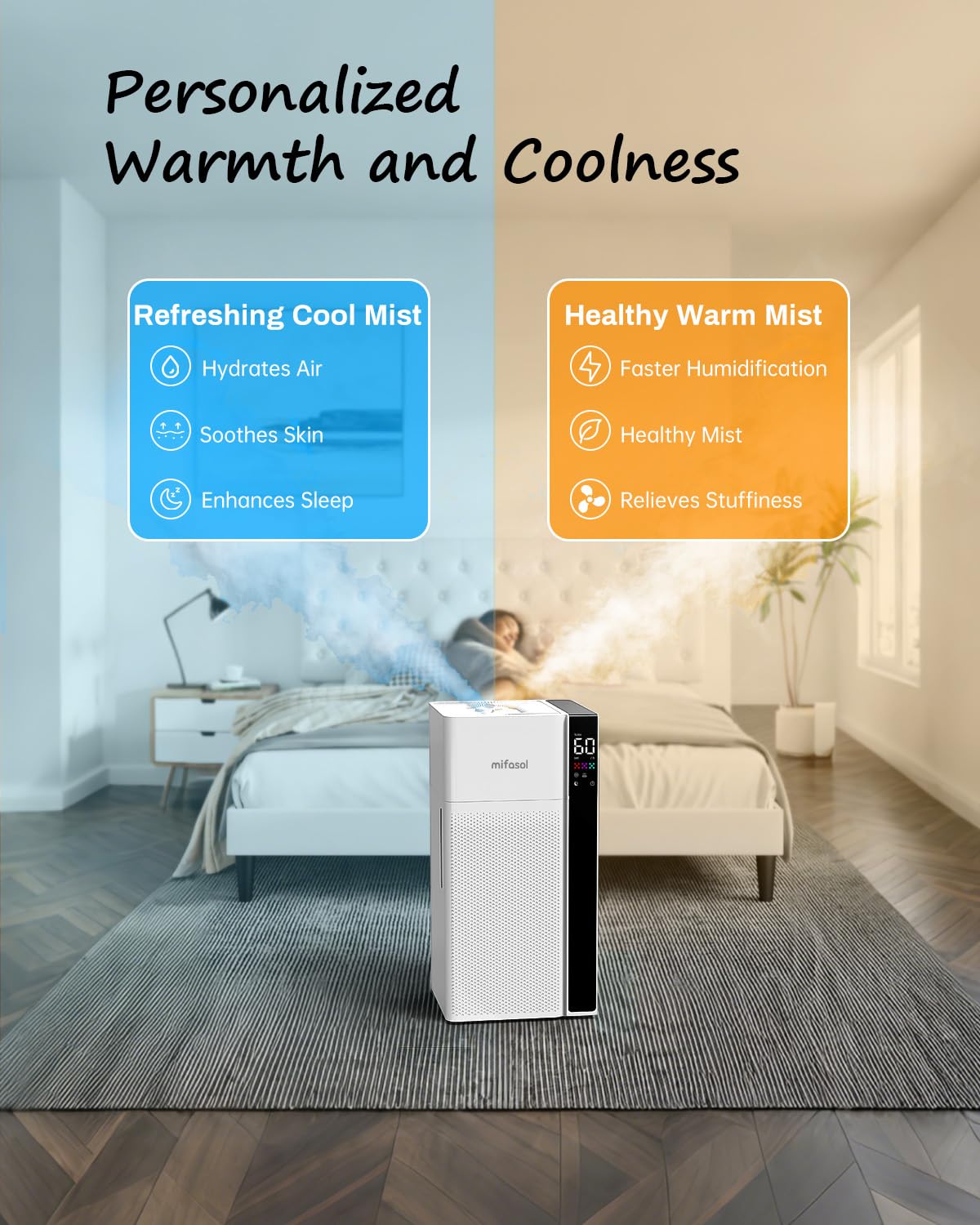 Amazon.com: Mifasol Humidifier Large Room Warm and Cool Mist