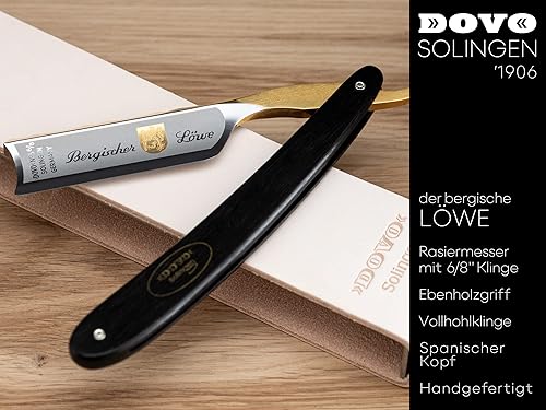 Miniatura 3 de DOVO Carbon Ebony Shave Ready Maquinilla de afeitar recta de acero sueco