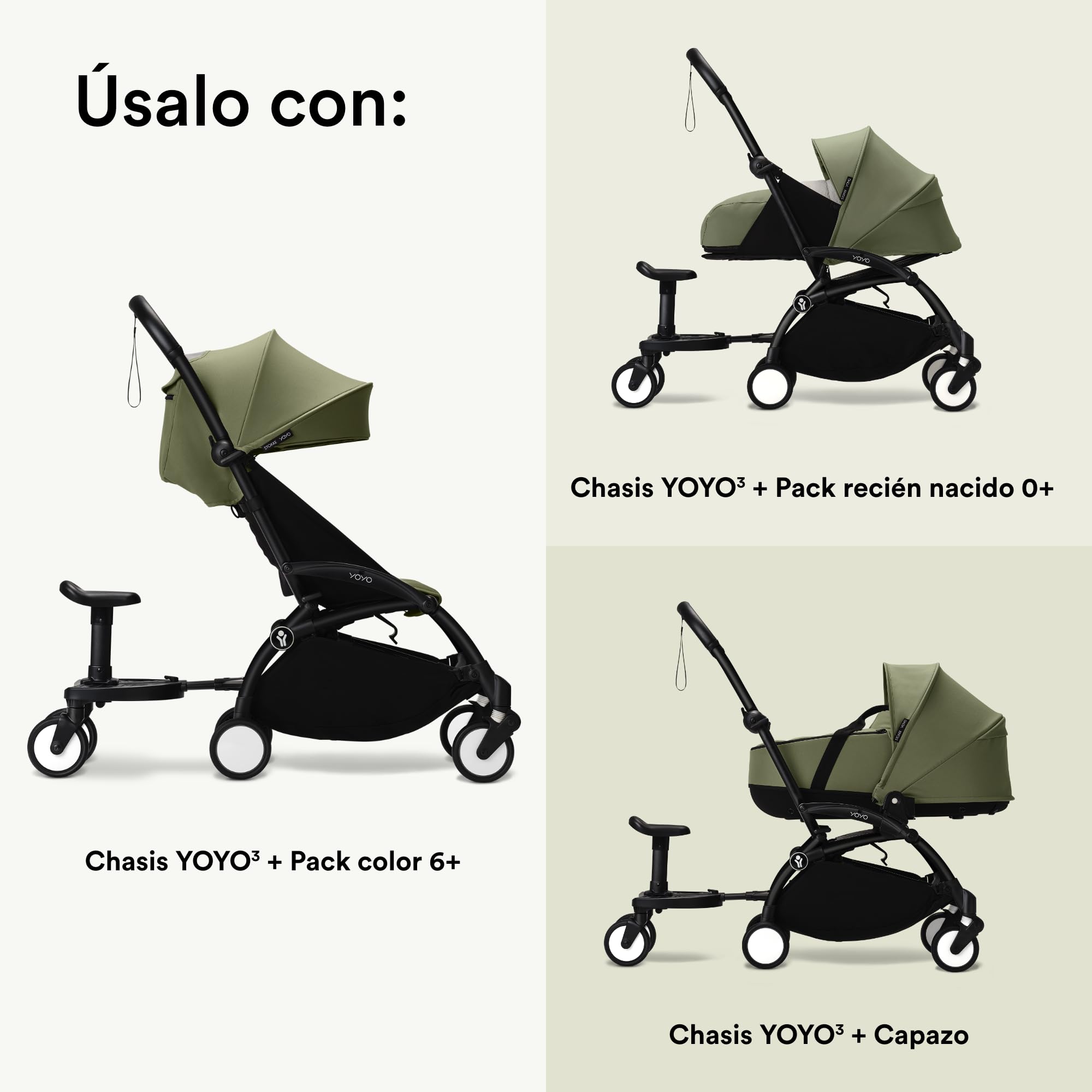 Patinete Stokke YOYO - Para niños de 24 a 48 meses o hasta 20 kg - Fácil de instalar en el cochecito YOYO