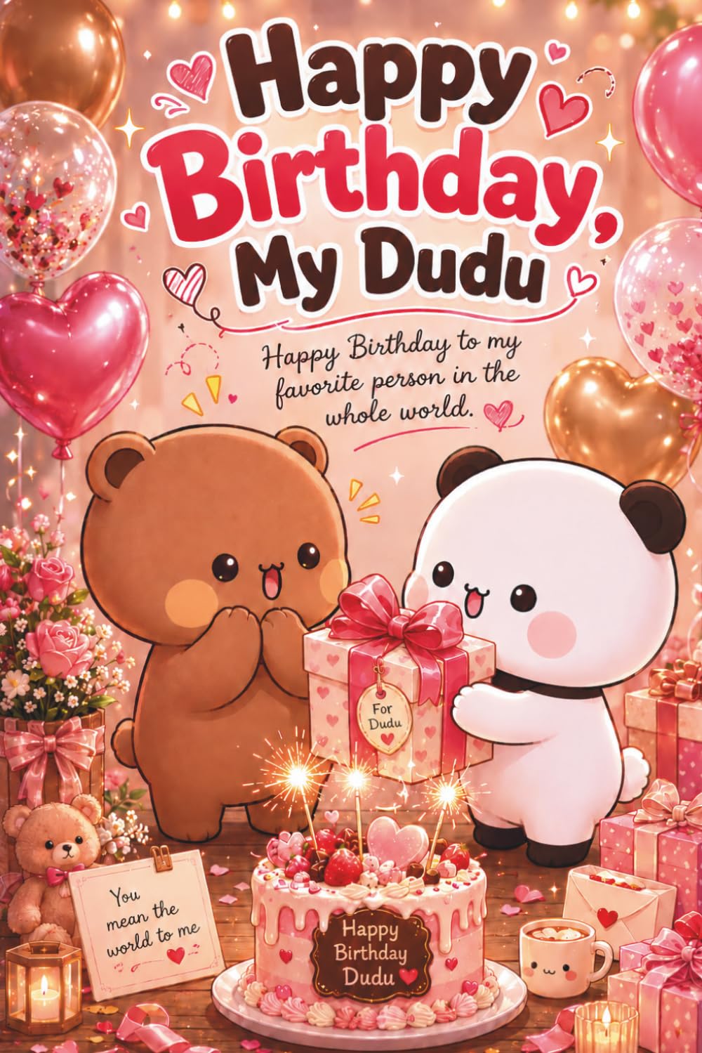 Happy Birthday Dudu! Love, Bubu: Illustrations Book Perfect gift for boyfriends, husbands, fiancés, and partners