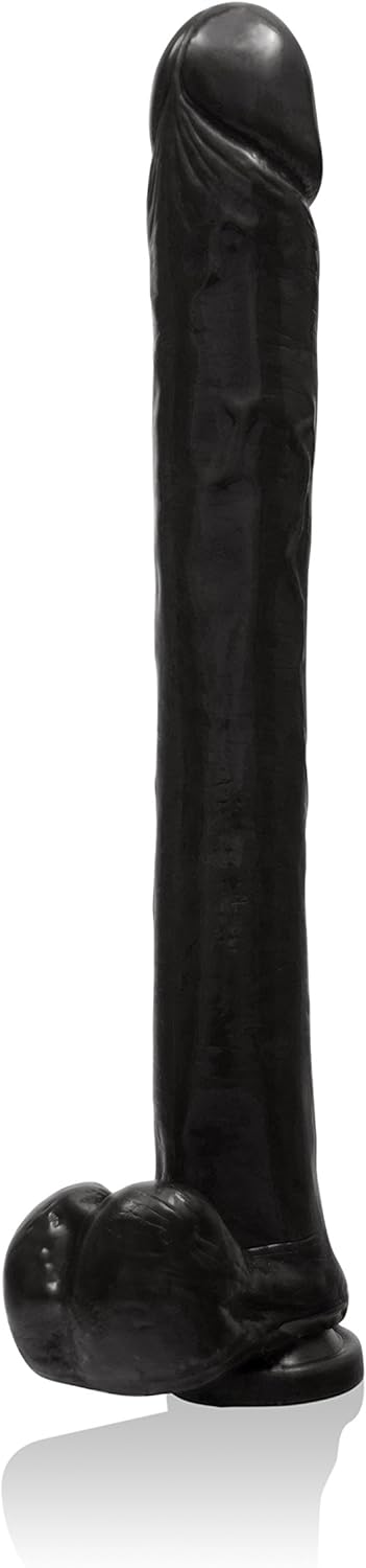 SI Ignite Novelties Exxxtreme Dong with Suction, 16 Inch, Black