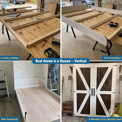 Miniatura 7 de TOPOWN Kit de cama Murphy de lujo tamaño Queen Murphy Kit de cama Murphy Kit de cama Murphy Kit de cama Queen (vertical)