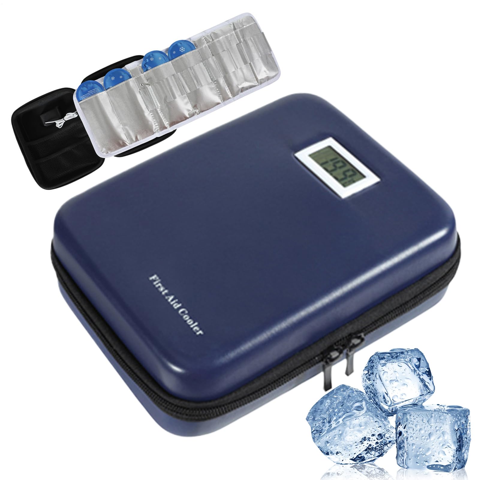 Borsa Termica Box Refrigerante, Display Temperatura, Conservazione Termica | Borsa Frigo Isotermica per 9-12 Ore Auto, Viaggi, Casa, Conservazione Quotidiana, Gite, Campeggio, Outdoor, Escursionis