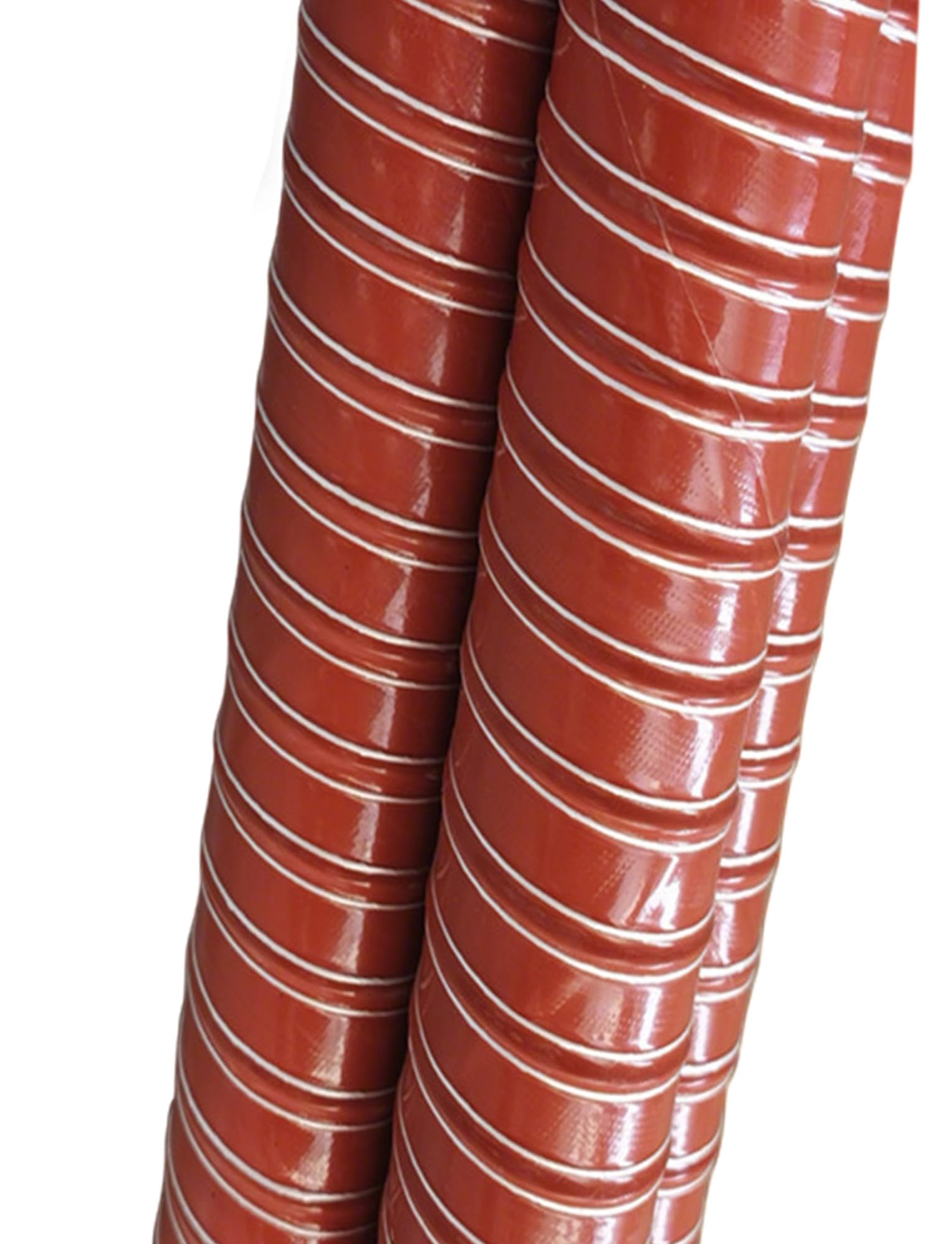 Manguera de silicona for conductos de alta temperatura: conducto flexible reforzado con alambre de acero, conducto de fibra de vidrio ignífugo for ventilador extractor(8cm,200cm/78.74in)
