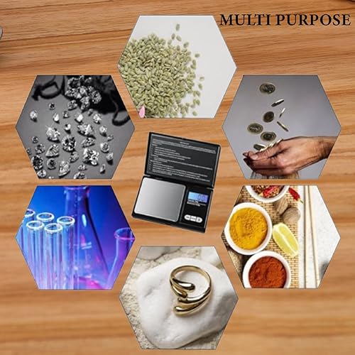 Miniatura 7 de Mini báscula digital de bolsillo de 7.05 oz x 0.00 oz, báscula de peso para cocina con pantalla LCD retroiluminada, báscula portátil de hierbas para