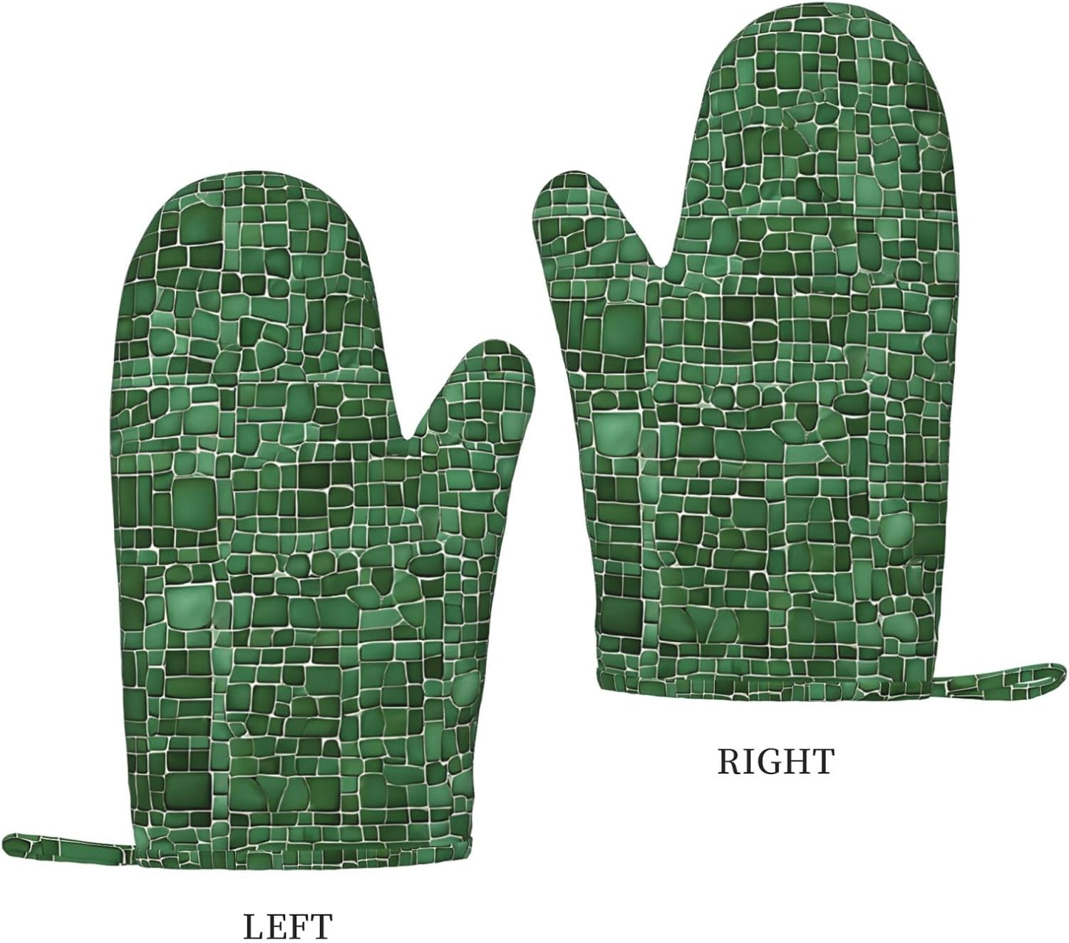 Alligator Skin 4pcs Oven Mitts and Pot Holders Sets for Kitchen, Silicone Oven Gloves Non-Slip Potholders Hot Pads for Baking Cooking