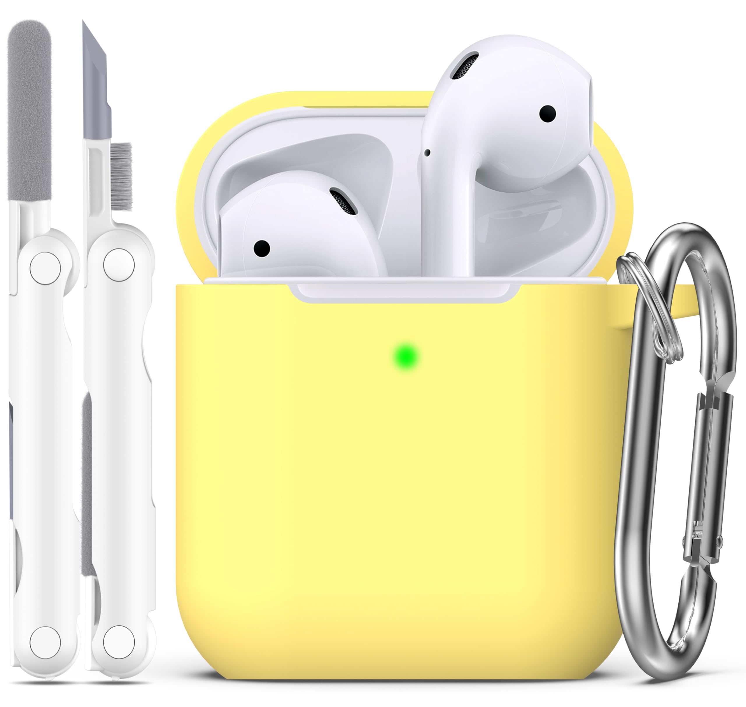 R-fun Funda para AirPods 4 con Kit de Limpieza, Case de Silicona Suave con Llavero, Funda Protectora Completa para Hombres y Mujeres, Compatible con Apple Latest Airpods 4th, Rojo — view 42
