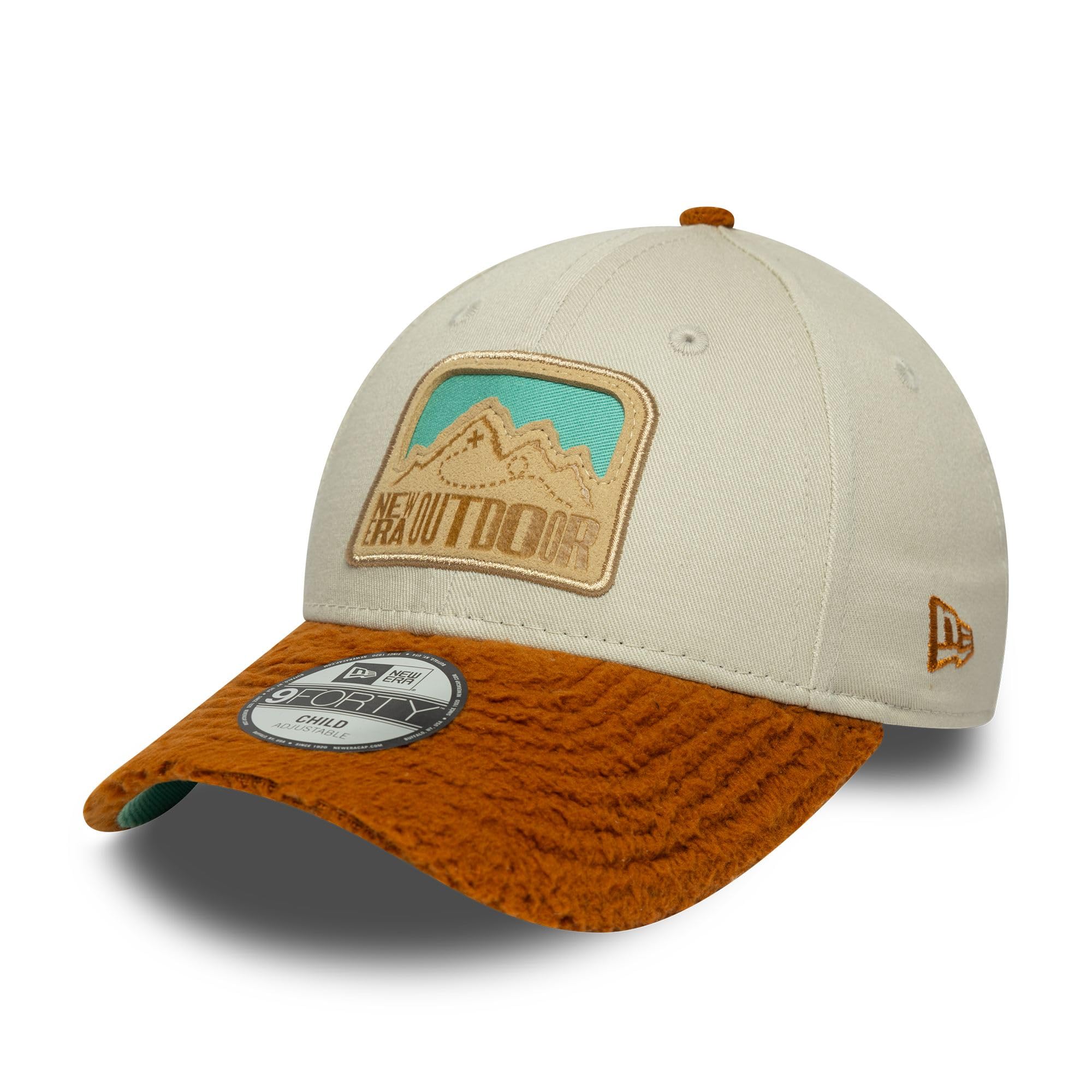 New Era Outdoor 9Forty Kids Cap Beige Brown Turquoise — image 1