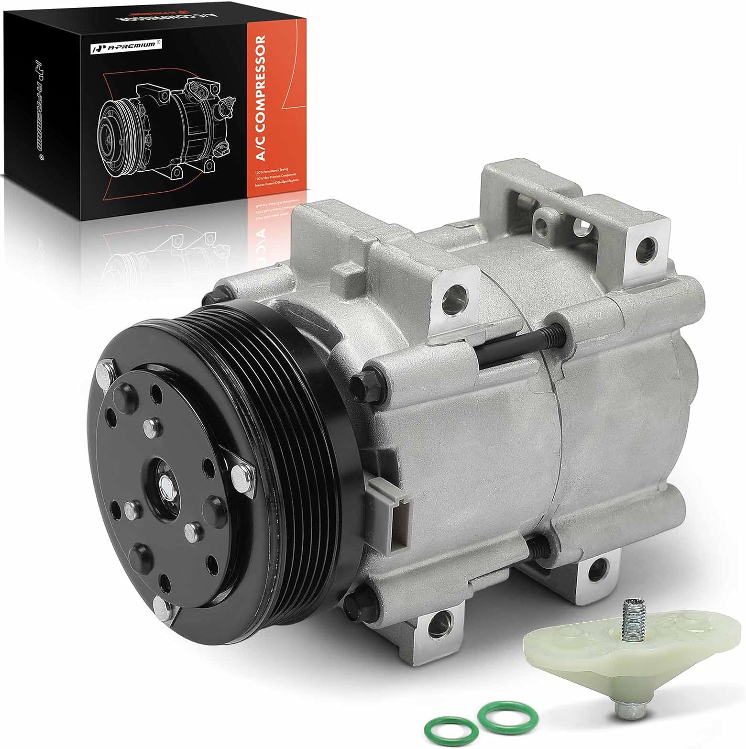 A-Premium Air Conditioner AC Compressor with Clutch Compatible with Ford Taurus 2001-2007, Mercury Sable 2001-2005