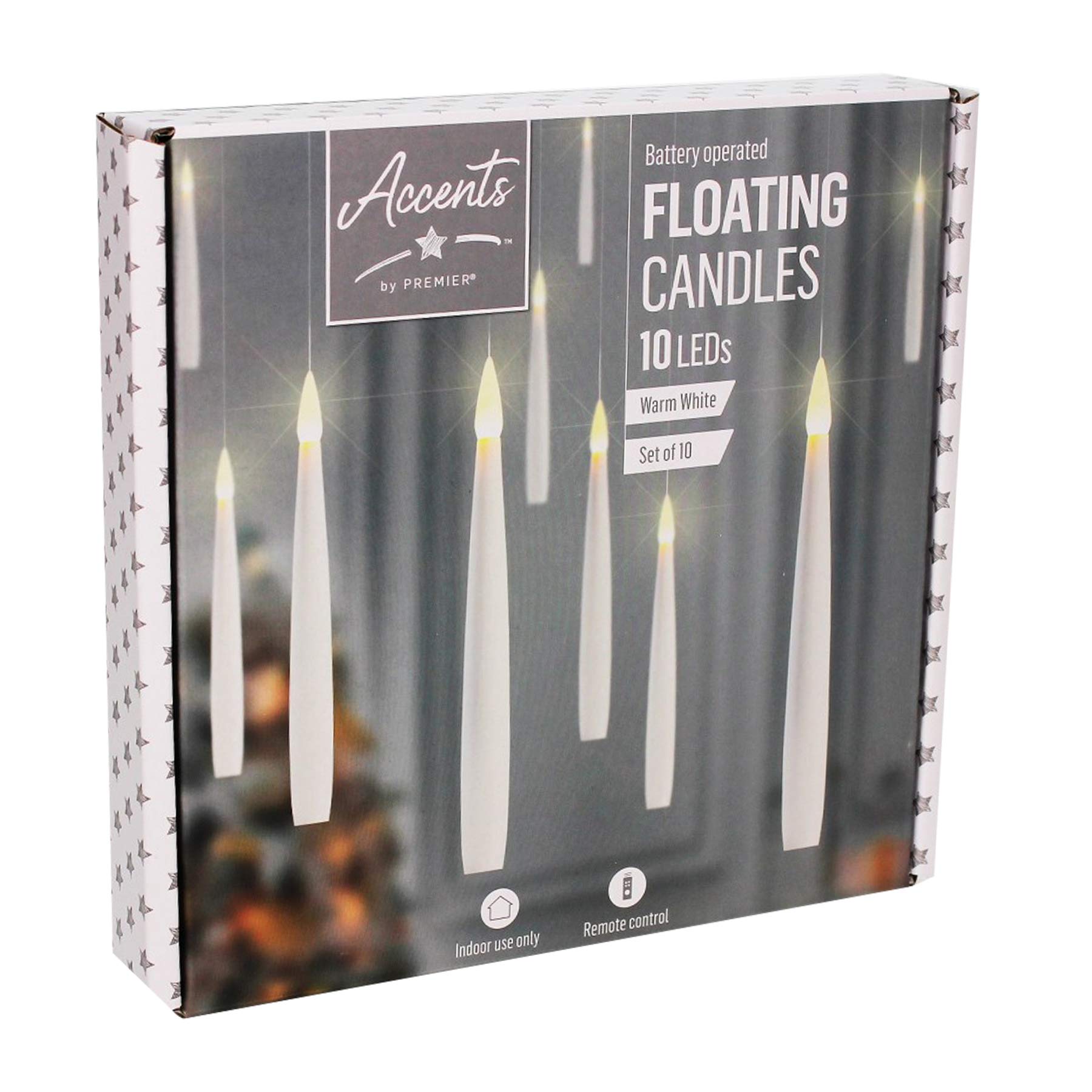 Widdle Wonderland Set of 10 Floating Candles Battery Operated Warm White Lights Christmas Decoration