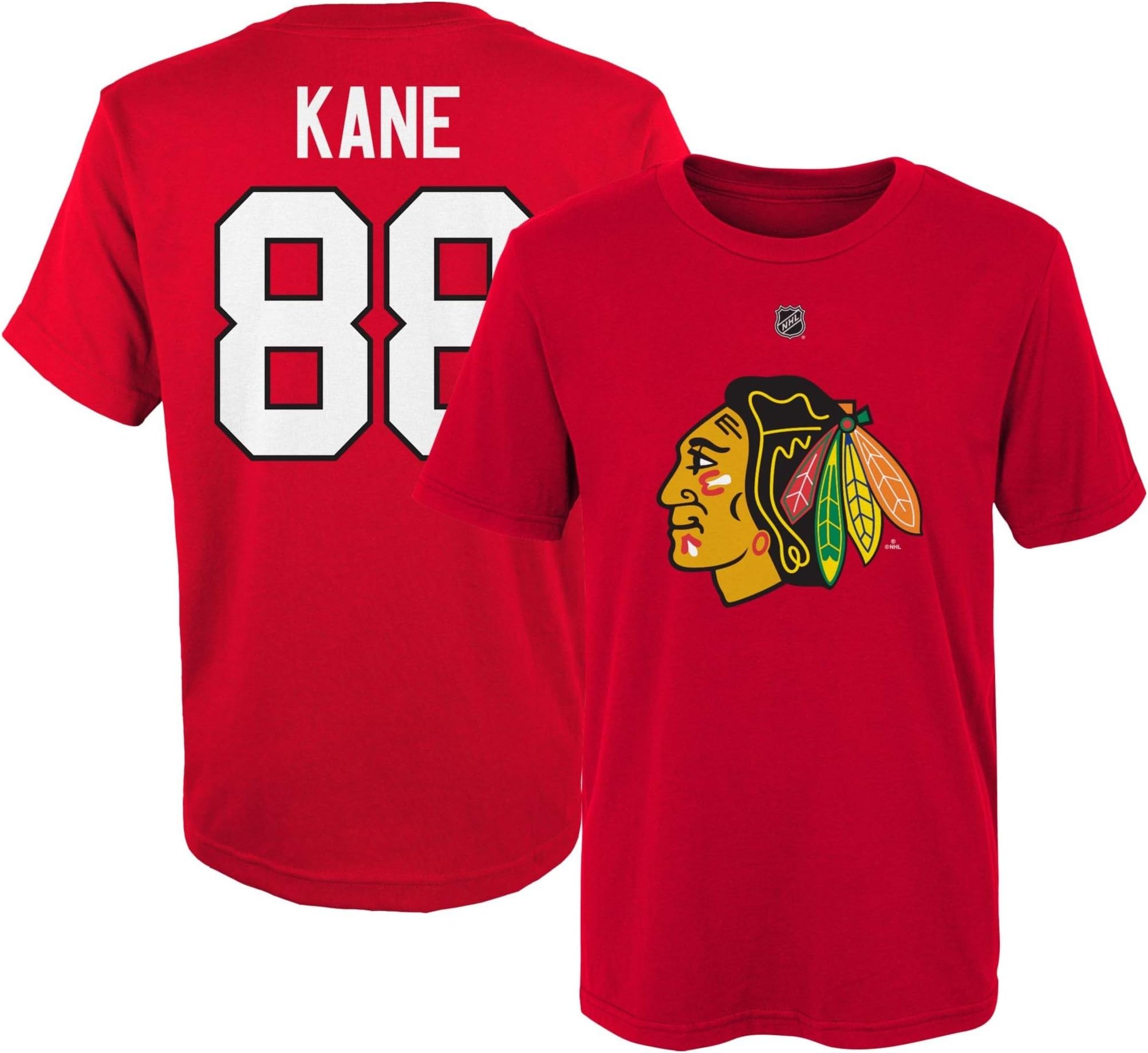OuterstuffPatrick Kane Chicago Blackhawks #88 NHL Youth Player T-Shirt Red