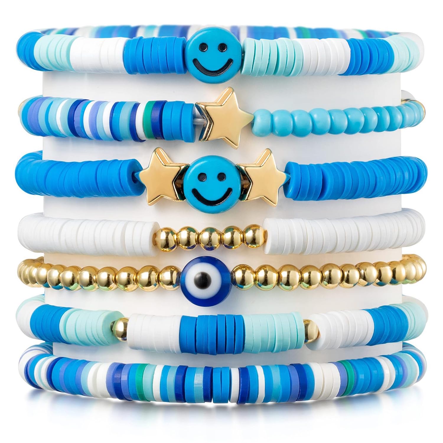 Shining Diva Fashion Latest Stylish Multilayer Boho Bohemian Bangle Bracelet for Women and Girls (rrsd15876b)(Blue) (B0CZND43CR) Amazon Price History, Amazon Price Tracker