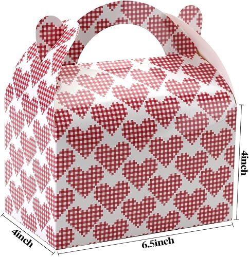 Miniatura 2 de Frantis Caja de regalo de decoración del día de San Valentín, paquete de 20 cajas de galletas de caramelo de 6.5 x 4 x 4 pulgadas, regalo de cartón