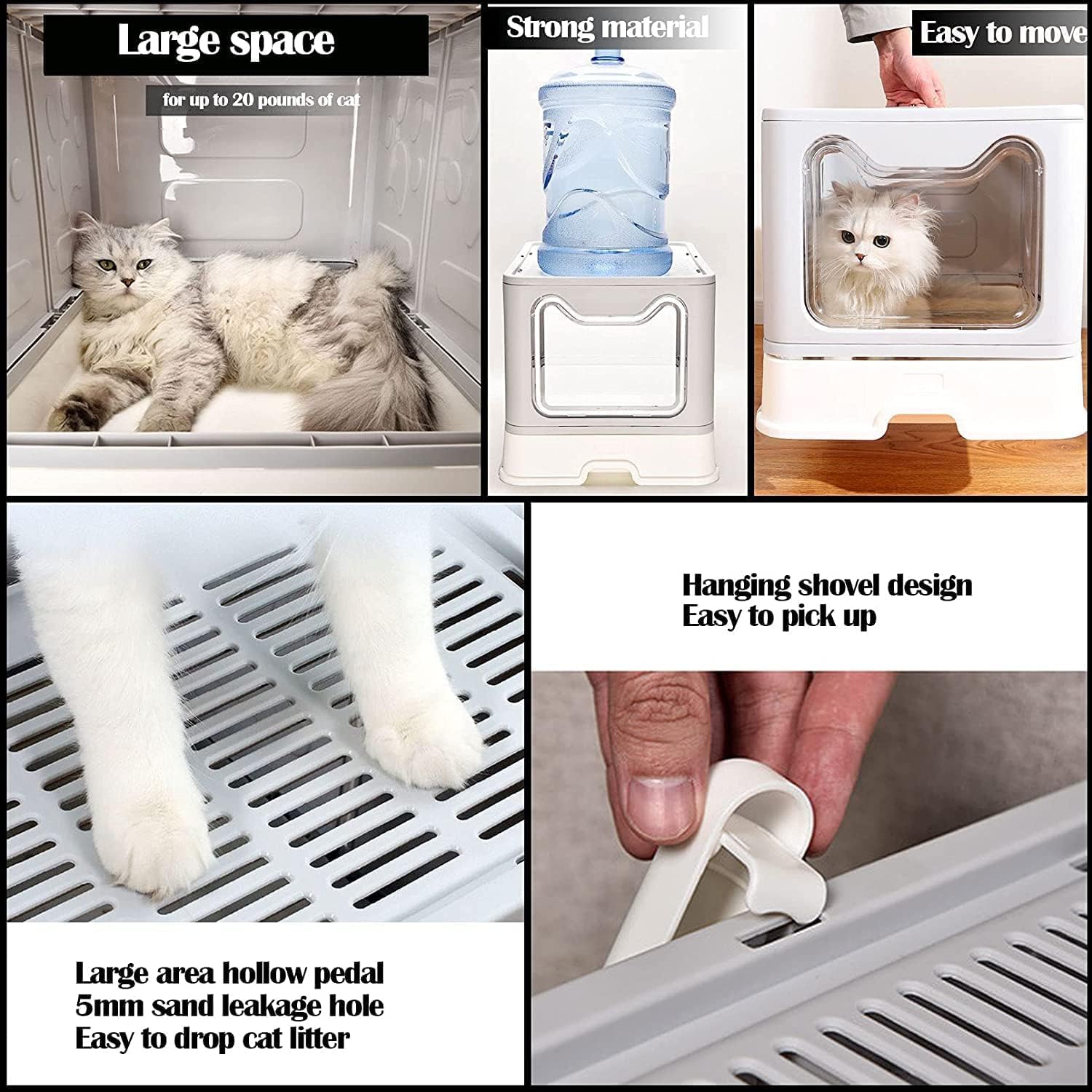 Geschlossene Katzentoilette Mit Deckel & Schublade – Extra Groß, Geruchsabsorbierend, Mit Matte & Zubehör