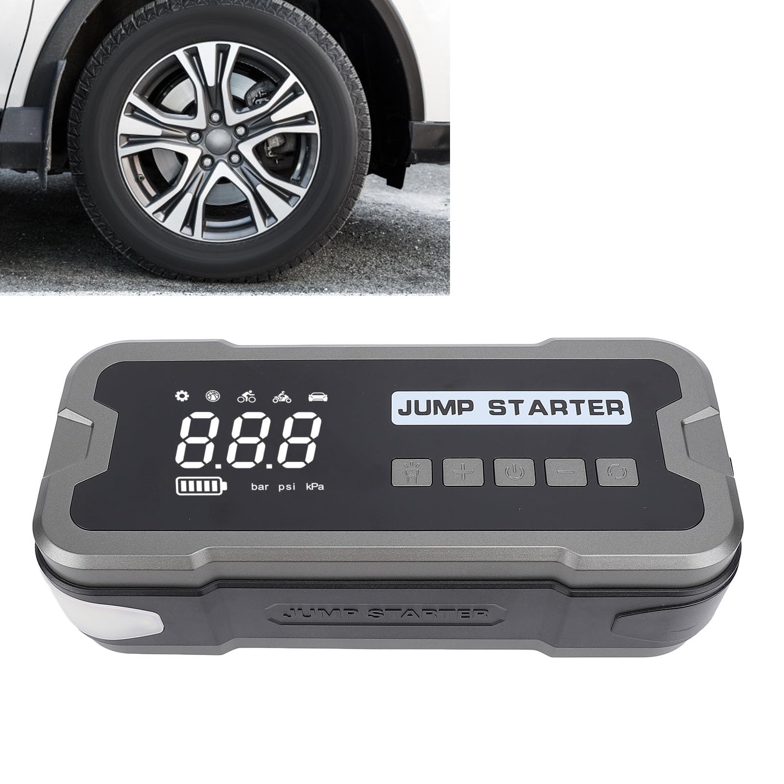 KUIDAMOS Avviatore di Emergenza per Auto da 12 V e Pacco Batteria Ausiliario con Potenza di Picco di 4000 A per Situazioni di Emergenza, Portatile e Resistente Al Freddo, Batteria Al Litio da 10000