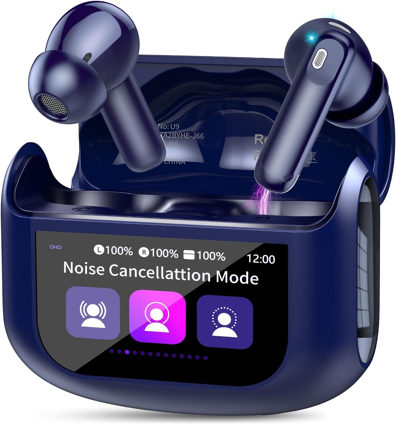 QXUFV U9 Blue Wireless Earbuds - Image 1