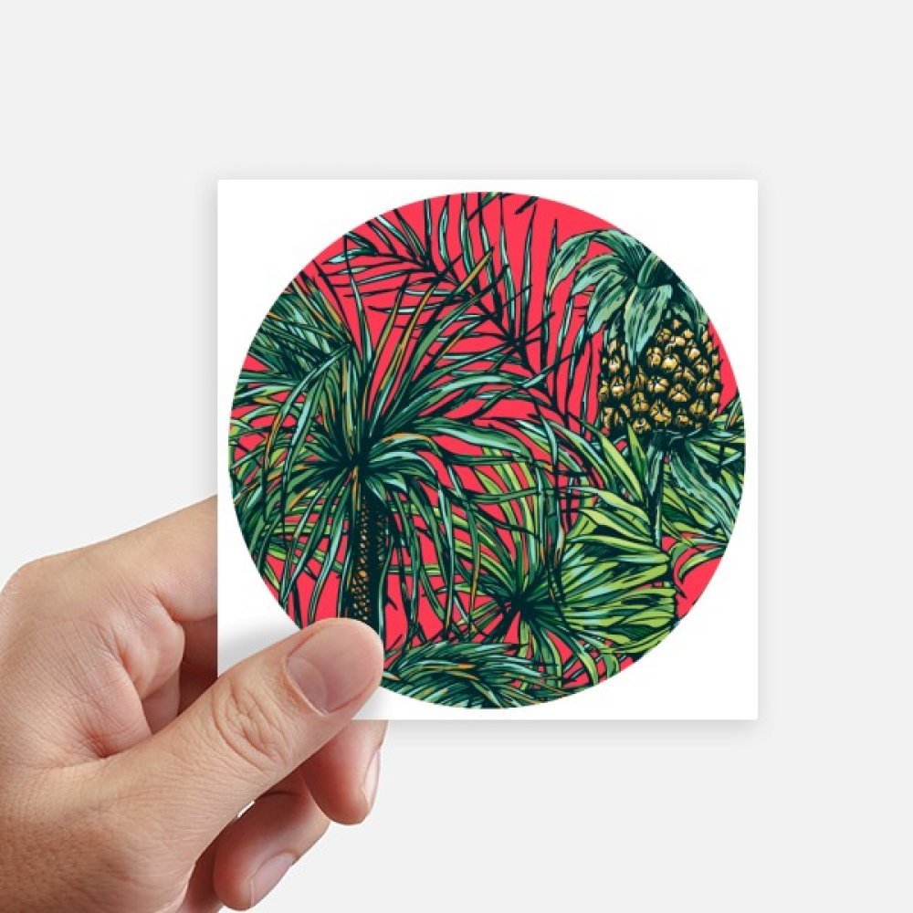 Autocollant ananas ciel feuille rouge pour masquer les rayures de valise